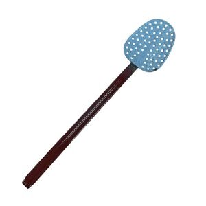 Vintage Graniteware Enamel Red Handle Skimmer Strainer Rustic Kitchen Utensil